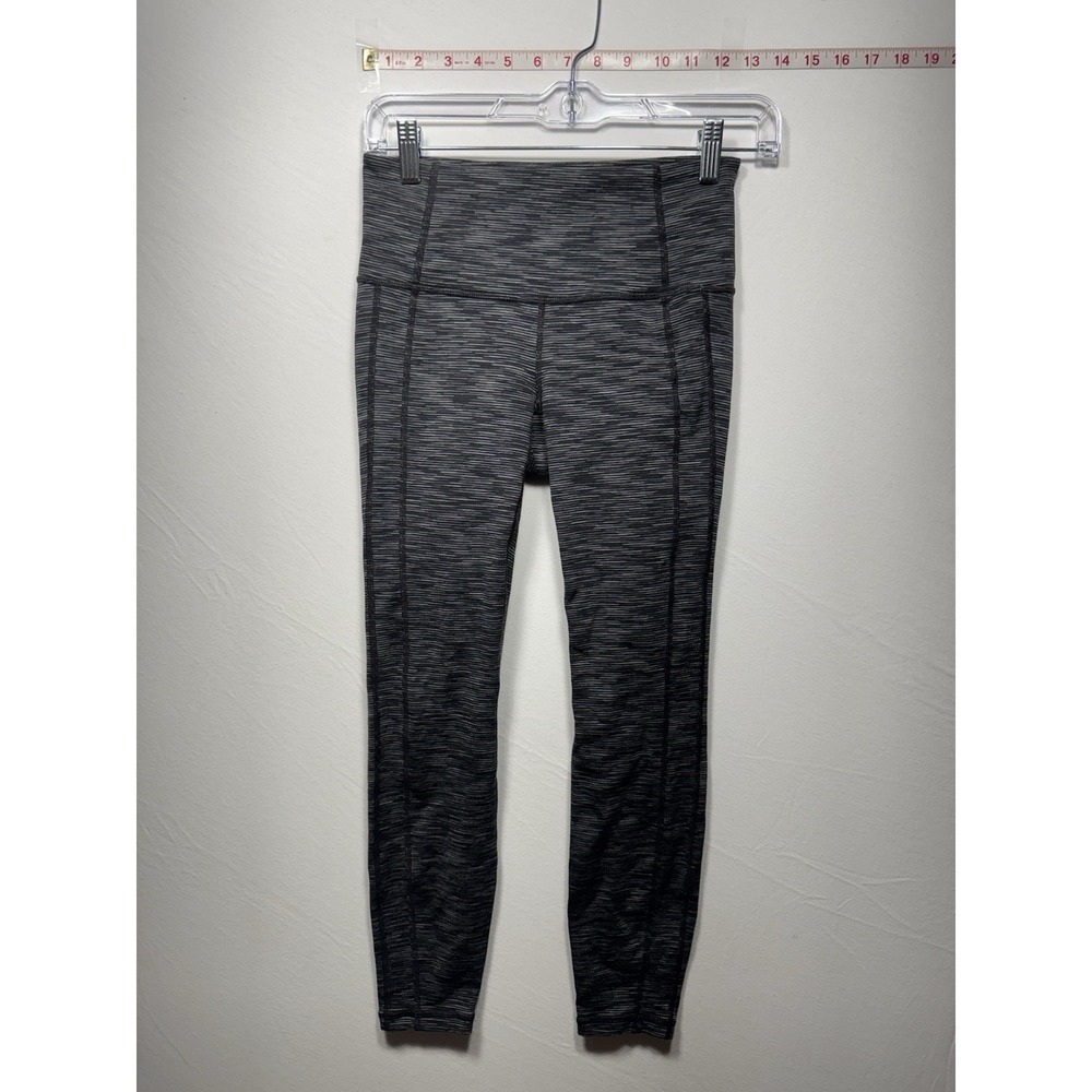 Athleta Power Up Black Heather High Rise Yoga 7/8 Pants, Size XS